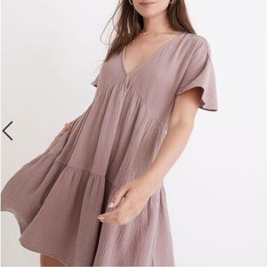 Madewell lilac gauze dress
